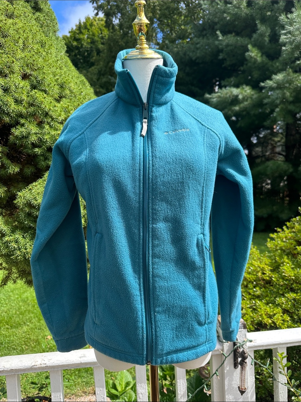 Columbia Teal Full-Zip GIRLS 12/14 Fleece Jacket